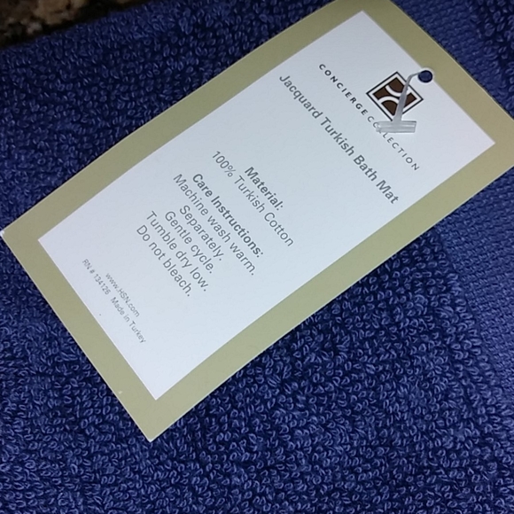 703 Concierge Collection Jacquard Turkish Bath Mat - Picture 5 of 5
